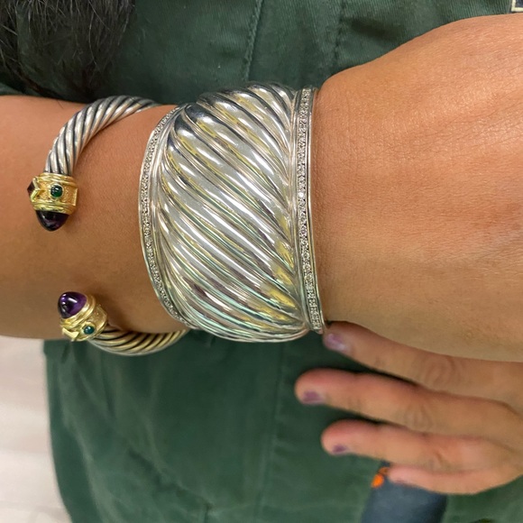 David Yurman Diamond & Sterling Silver Jewelry Set - Picture 9 of 9